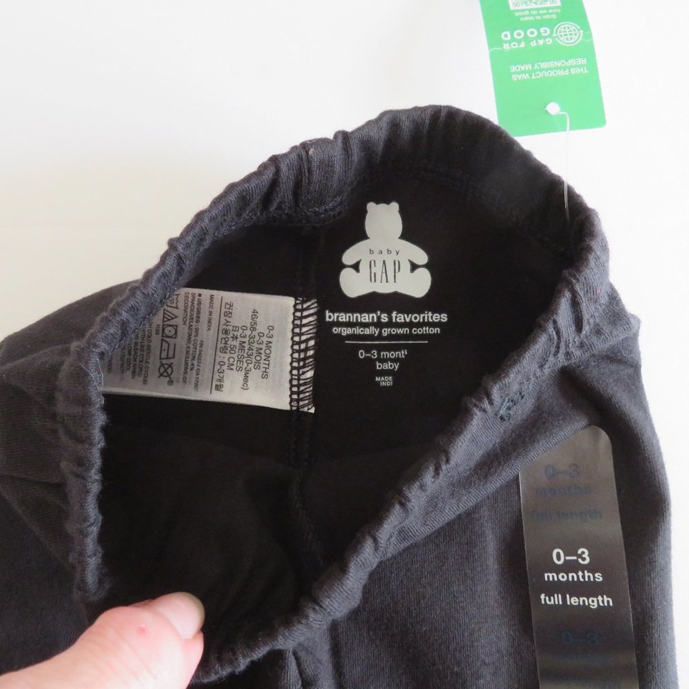 GAP Baby Organic Cotton Ruffle Leggings, Girl 0-3 months, Black - NWT - Picture 3 of 5